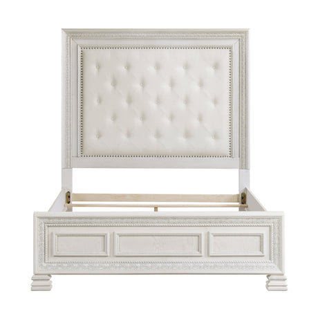 Theodora White Queen Bed - Ornate Home