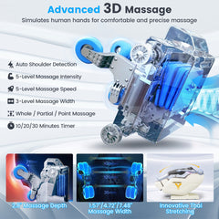 Therapy 36-New 3D Model-SL Track Massage Chair with Airbags Waist and Calves Heating Foot Rollers - Ornate Home