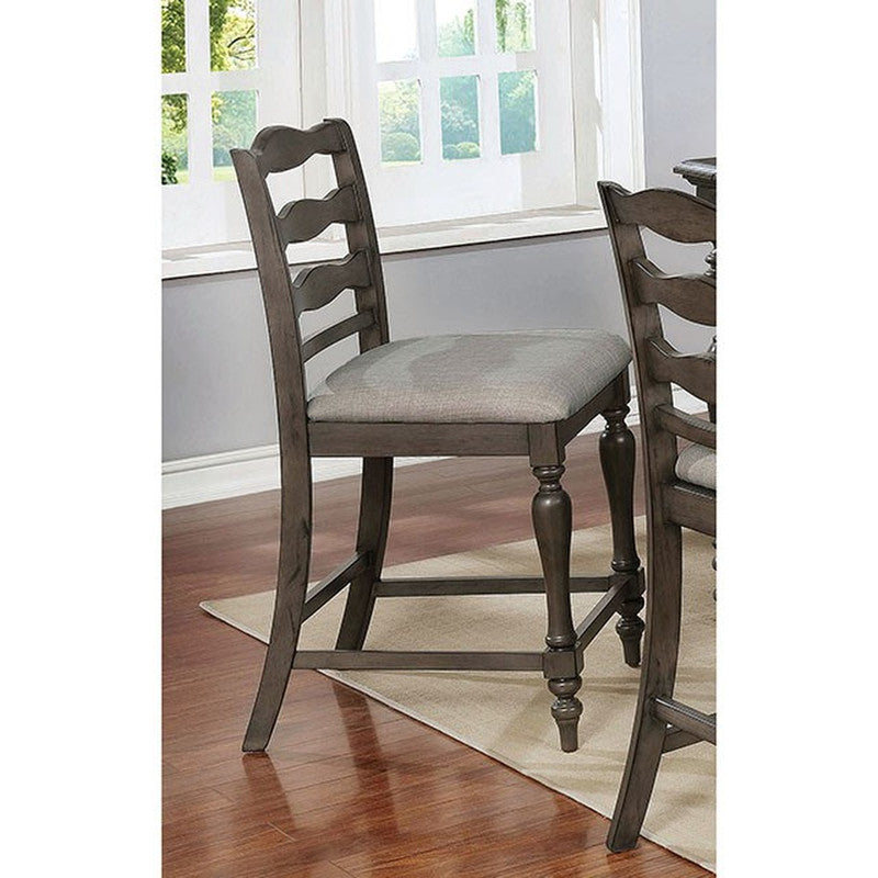 Theresa Gray/Light Gray Counter Height Chair (Set of 2) - Ornate Home