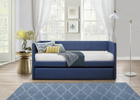 Therese Blue Daybed with Trundle - Ornate Home