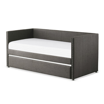 Therese Gray Daybed with Trundle - Ornate Home