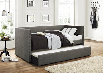 Therese Gray Daybed with Trundle - Ornate Home