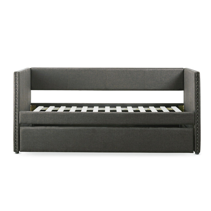 Therese Gray Daybed with Trundle - Ornate Home
