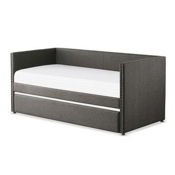 Therese Gray Daybed with Trundle - Ornate Home