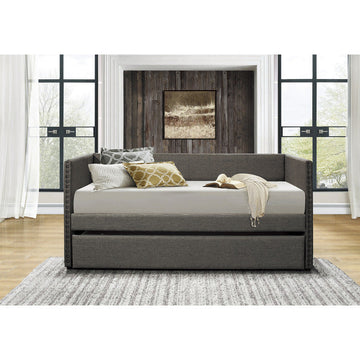 Therese Gray Daybed with Trundle - Ornate Home