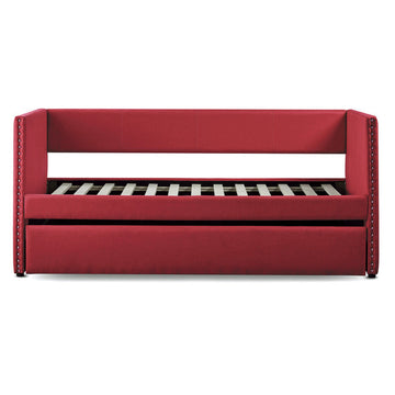 Therese Red Daybed with Trundle - Ornate Home