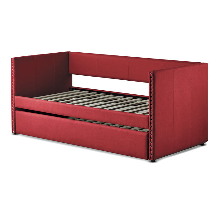 Therese Red Daybed with Trundle - Ornate Home