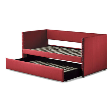 Therese Red Daybed with Trundle - Ornate Home