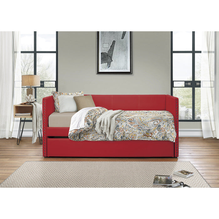 Therese Red Daybed with Trundle - Ornate Home