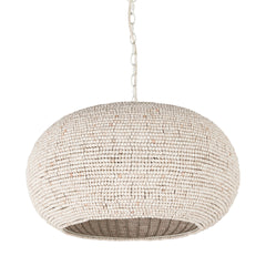 Theta Whitewash Beaded Chandelier - Ornate Home