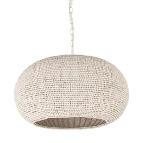 Theta Whitewash Beaded Chandelier - Ornate Home
