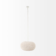 Theta Whitewash Beaded Chandelier - Ornate Home
