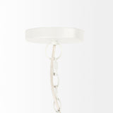 Theta Whitewash Beaded Chandelier - Ornate Home