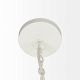 Theta Whitewash Beaded Chandelier - Ornate Home