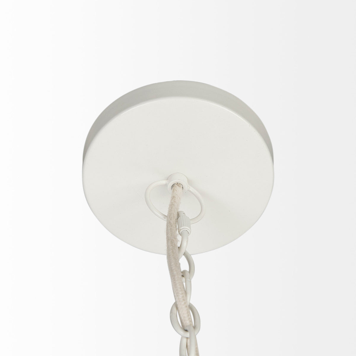 Theta Whitewash Beaded Chandelier - Ornate Home