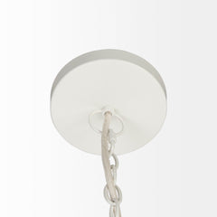 Theta Whitewash Beaded Chandelier - Ornate Home