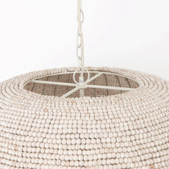 Theta Whitewash Beaded Chandelier - Ornate Home