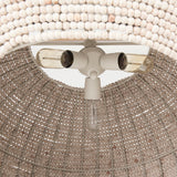 Theta Whitewash Beaded Chandelier - Ornate Home