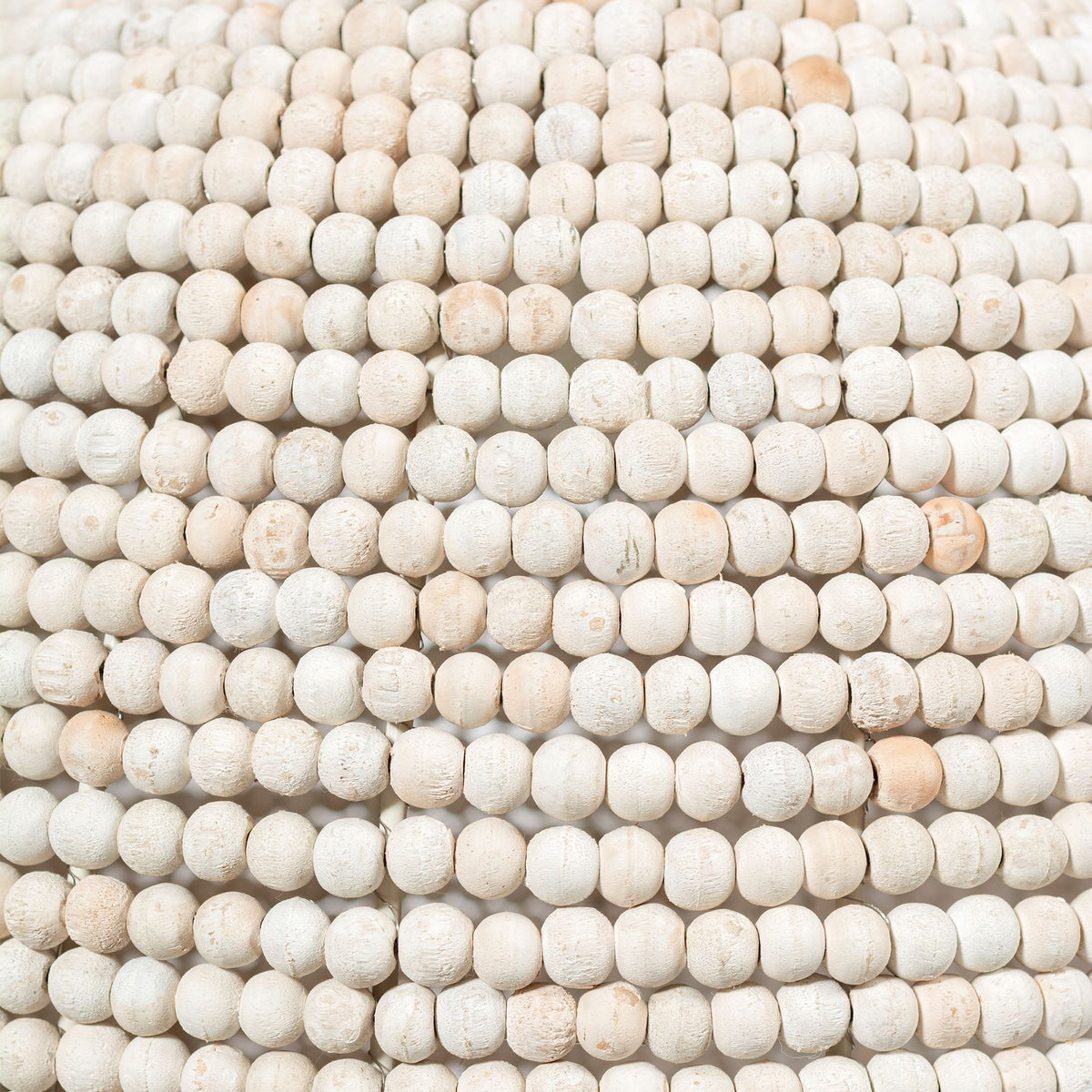 Theta Whitewash Wood Beaded Pendant Light - Ornate Home