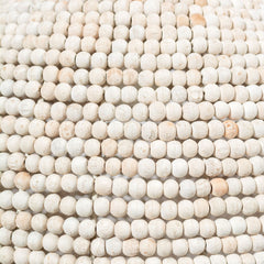 Theta Whitewash Wood Beaded Pendant Light - Ornate Home