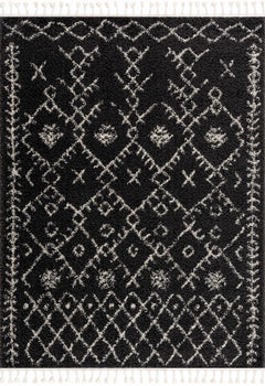 Thetford Black Berber Shag Rug - Clearance - Ornate Home