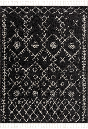 Thetford Black Berber Shag Rug - Clearance - Ornate Home