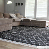 Thetford Black Berber Shag Rug - Clearance - Ornate Home