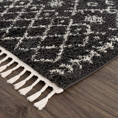 Thetford Black Berber Shag Rug - Clearance - Ornate Home