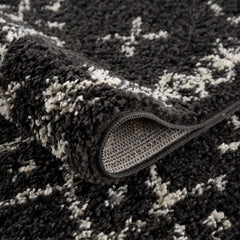 Thetford Black Berber Shag Rug - Clearance - Ornate Home