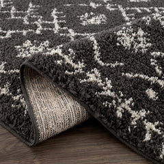 Thetford Black Berber Shag Rug - Clearance - Ornate Home