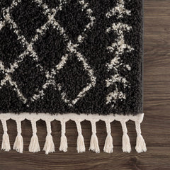 Thetford Black Berber Shag Rug - Clearance - Ornate Home