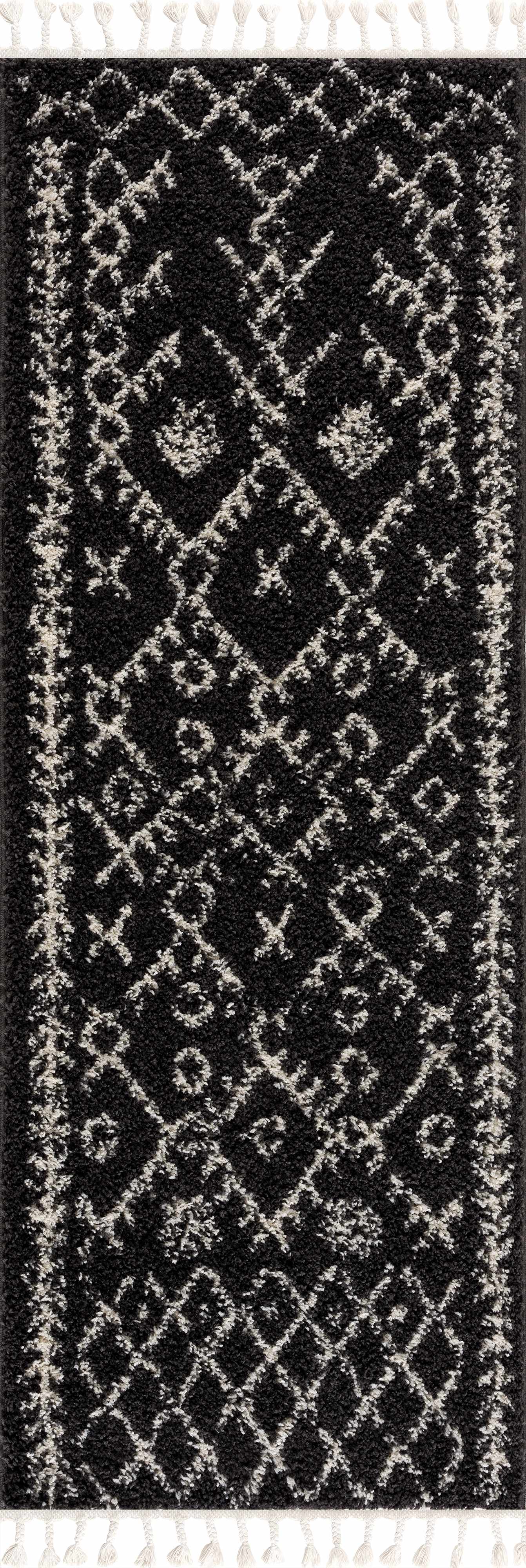 Thetford Black Berber Shag Rug - Clearance - Ornate Home