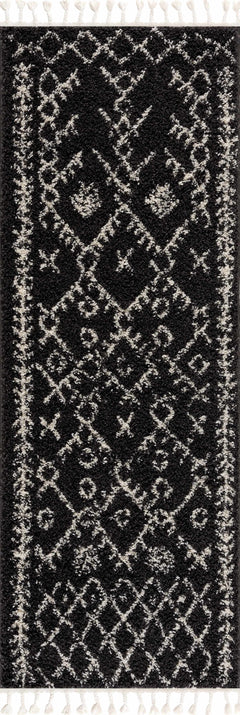 Thetford Black Berber Shag Rug - Clearance - Ornate Home