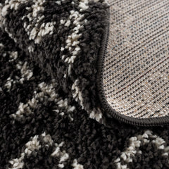 Thetford Black Berber Shag Rug - Clearance - Ornate Home