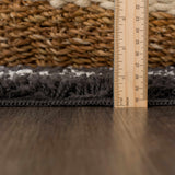 Thetford Black Berber Shag Rug - Clearance - Ornate Home