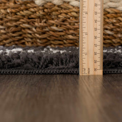 Thetford Black Berber Shag Rug - Clearance - Ornate Home
