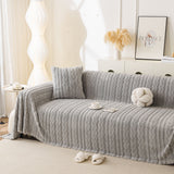 Thick Cozy 3D Cable Sofa Throw Cover, Plush Jacquard Warm Fleece Throw Blanket - Ornate Home