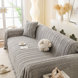 Thick Cozy 3D Cable Sofa Throw Cover, Plush Jacquard Warm Fleece Throw Blanket - Ornate Home