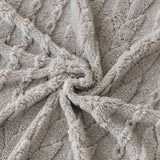 Thick Cozy 3D Cable Sofa Throw Cover, Plush Jacquard Warm Fleece Throw Blanket - Ornate Home