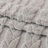 Thick Cozy 3D Cable Sofa Throw Cover, Plush Jacquard Warm Fleece Throw Blanket - Ornate Home