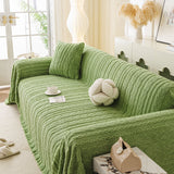 Thick Cozy 3D Cable Sofa Throw Cover, Plush Jacquard Warm Fleece Throw Blanket - Ornate Home
