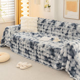 Thick Faux Fur Couch Cover Fluffy Fuzzy Warm Washable Furniture Protector for Kids Pets - Ornate Home