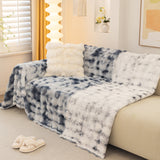 Thick Faux Fur Couch Cover Fluffy Fuzzy Warm Washable Furniture Protector for Kids Pets - Ornate Home
