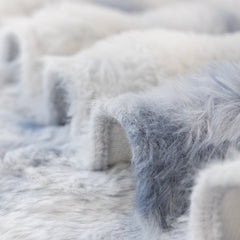 Thick Faux Fur Couch Cover Fluffy Fuzzy Warm Washable Furniture Protector for Kids Pets - Ornate Home