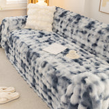 Thick Faux Fur Couch Cover Fluffy Fuzzy Warm Washable Furniture Protector for Kids Pets - Ornate Home