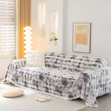 Thick Faux Fur Couch Cover Fluffy Fuzzy Warm Washable Furniture Protector for Kids Pets - Ornate Home