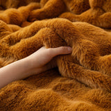 Thick Faux Fur Sofa Cover Fluffy Plush Warm Sofa Slipcover Furniture Protector for Couch Bed - Ornate Home