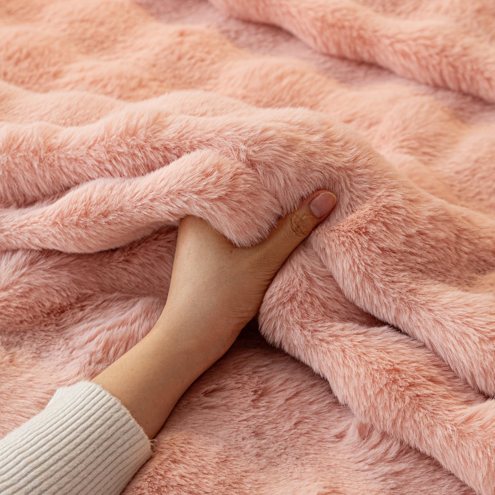 Thick Faux Fur Sofa Cover Fluffy Plush Warm Sofa Slipcover Furniture Protector for Couch Bed - Ornate Home