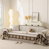 Thick Jacquard Couch Cover for Sectional Sofas, Cozy Washable Sofa Cover Throw Blanket - Ornate Home