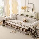 Thick Jacquard Couch Cover for Sectional Sofas, Cozy Washable Sofa Cover Throw Blanket - Ornate Home